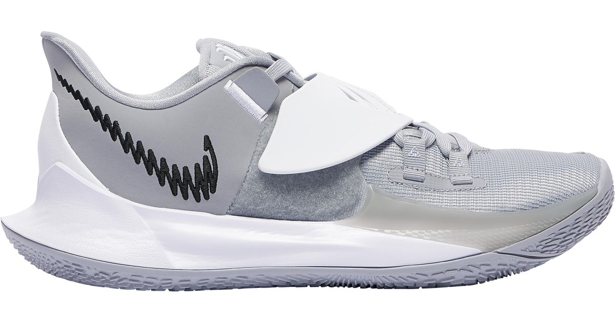 kyrie 3 low black and white