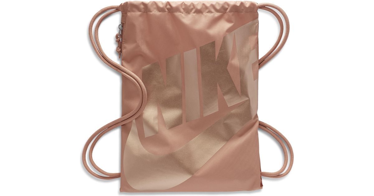 nike heritage gymsack rose gold