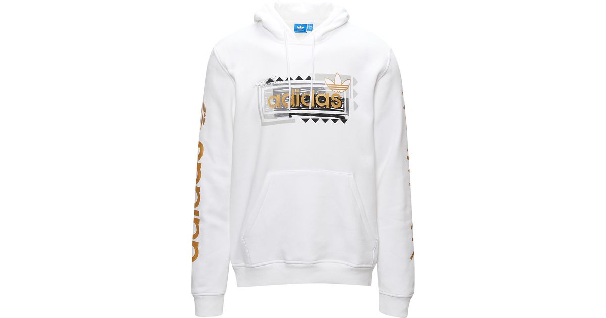 white and gold adidas hoodie
