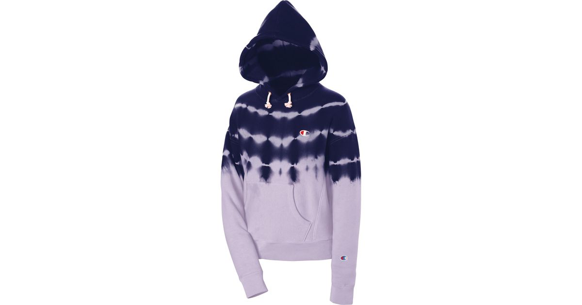champion reverse weave lilac dyed hoodie