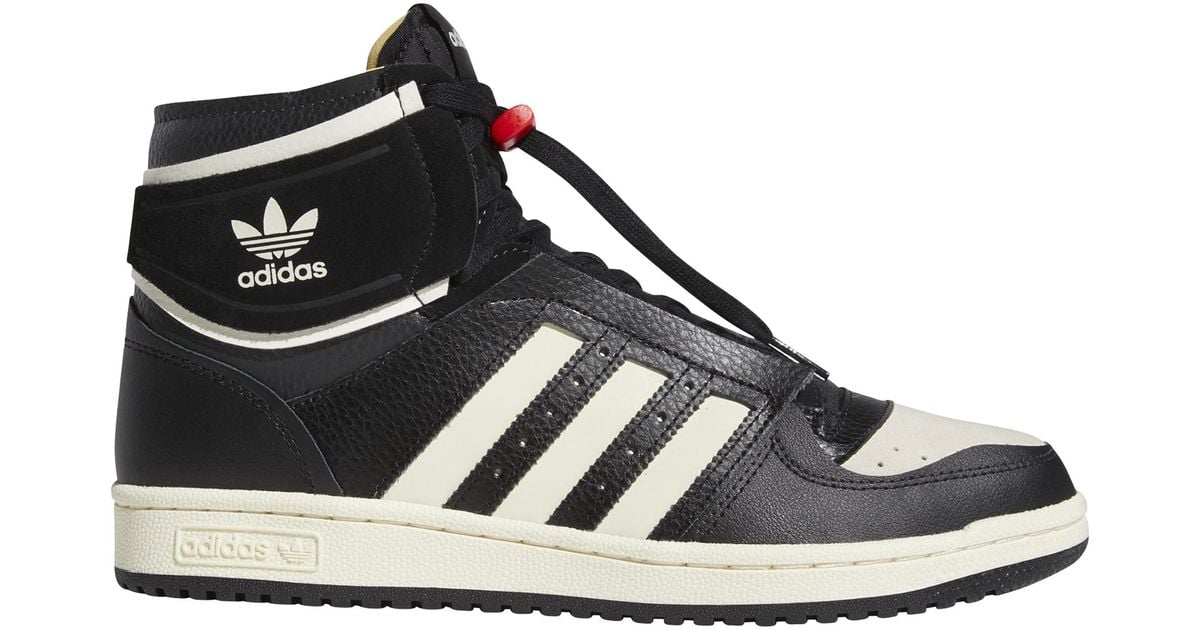 adidas Originals Leather Top Ten Mid in Black/White/Red (Black) for Men Lyst