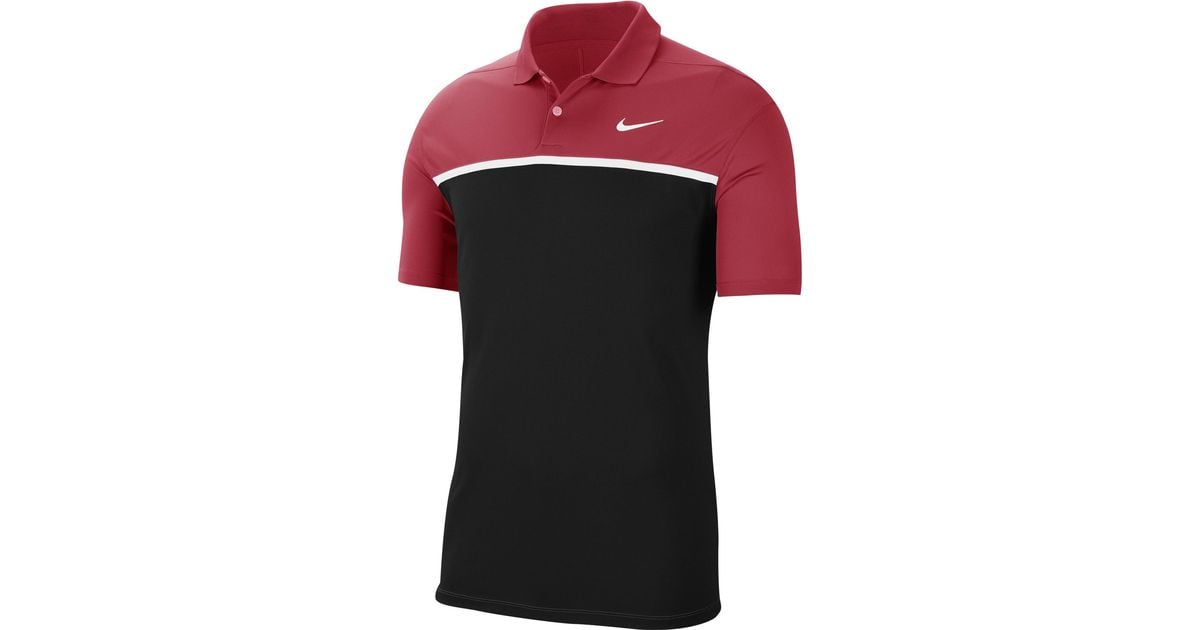 nike dry victory colourblock golf polo shirt