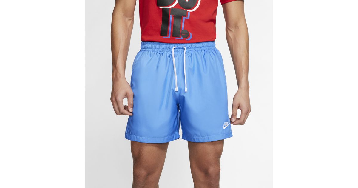 Nike Synthetic Club Essentials Woven Flow Shorts in Blue for Men - Lyst