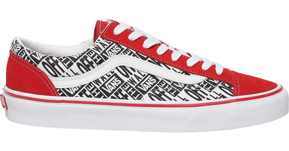 vans red white and black