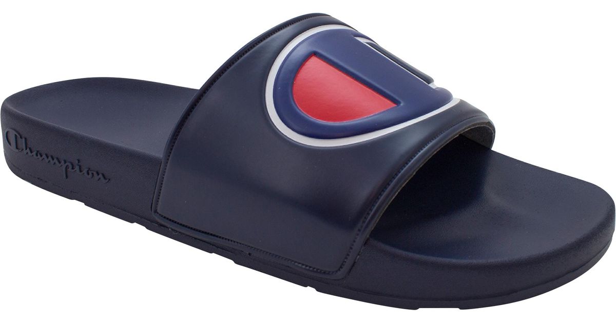 Champion Synthetic Ipo Slide Shoes in Navy (Blue) for Men - Save 46% - Lyst