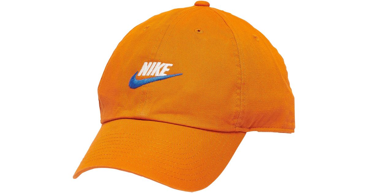 Nike Cotton H86 Futura Washed Cap in Orange for Men - Lyst