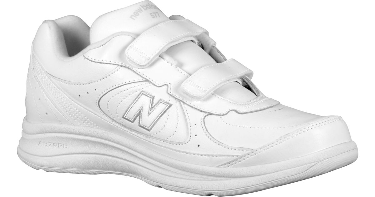 new balance hook and loop mens leather trainers