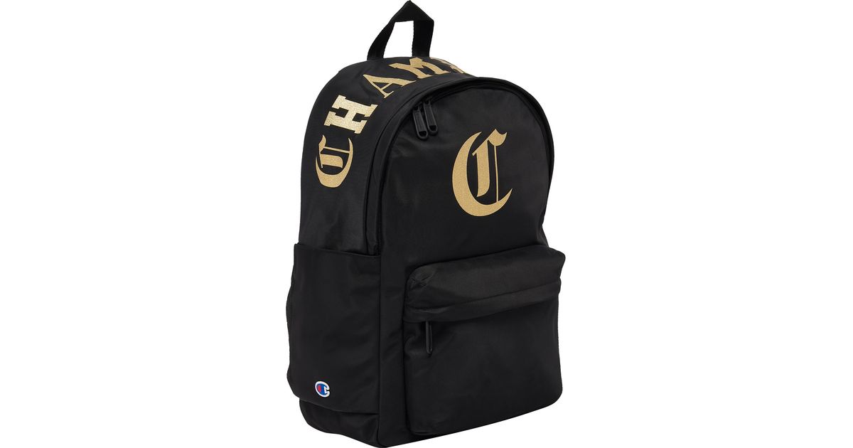 Champion Synthetic Old C Backpack in Black/Gold (Black) for Men - Lyst