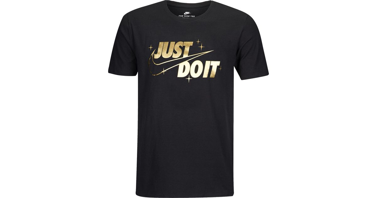 nike t shirt black and gold