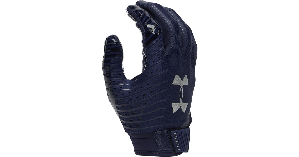 Under Armour Neoprene Spotlight Nfl Receiver Gloves in Midnight Navy