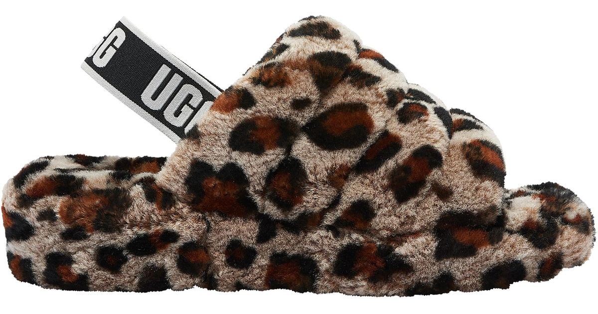 ugg fluff yeah womens leopard slippers
