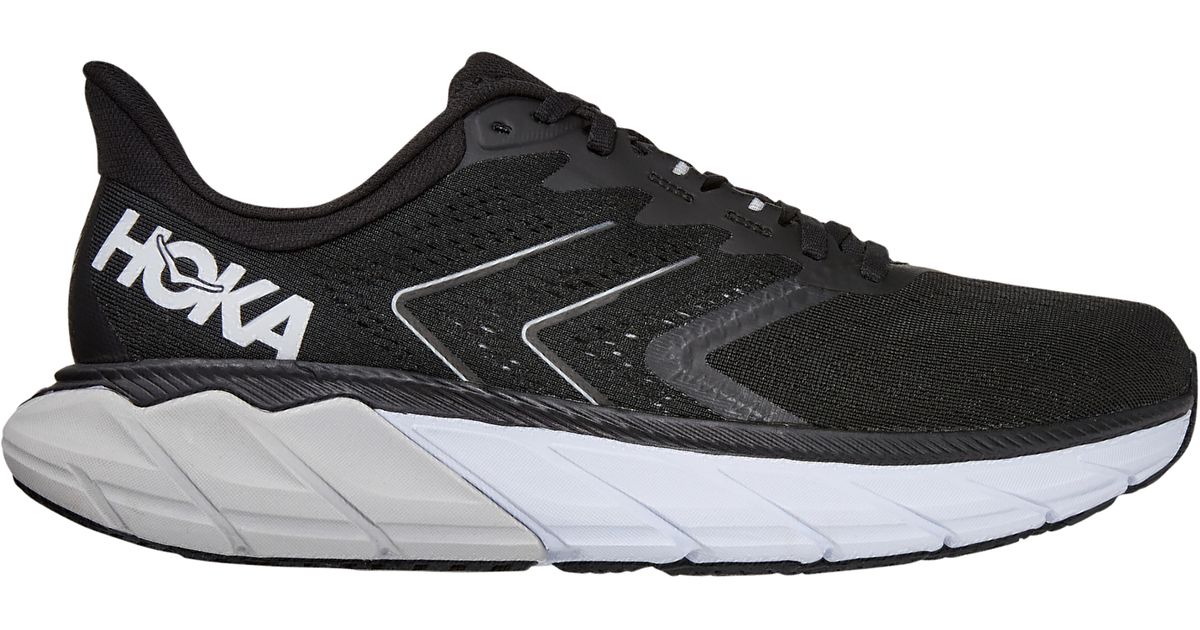 hoka one one black and white