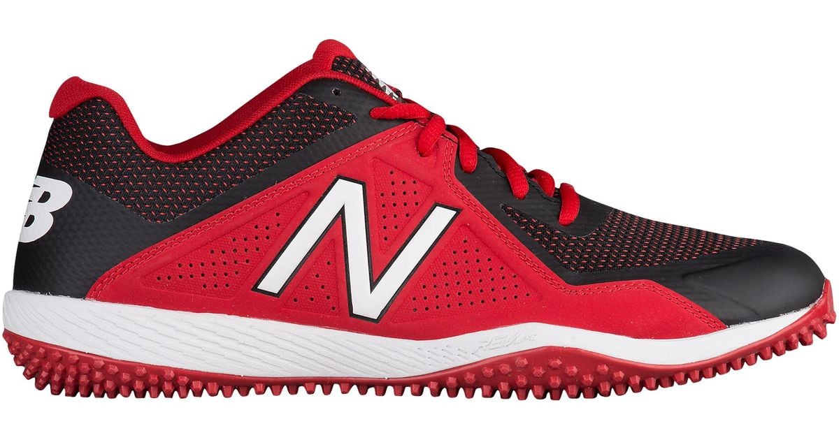 new balance red turf shoes