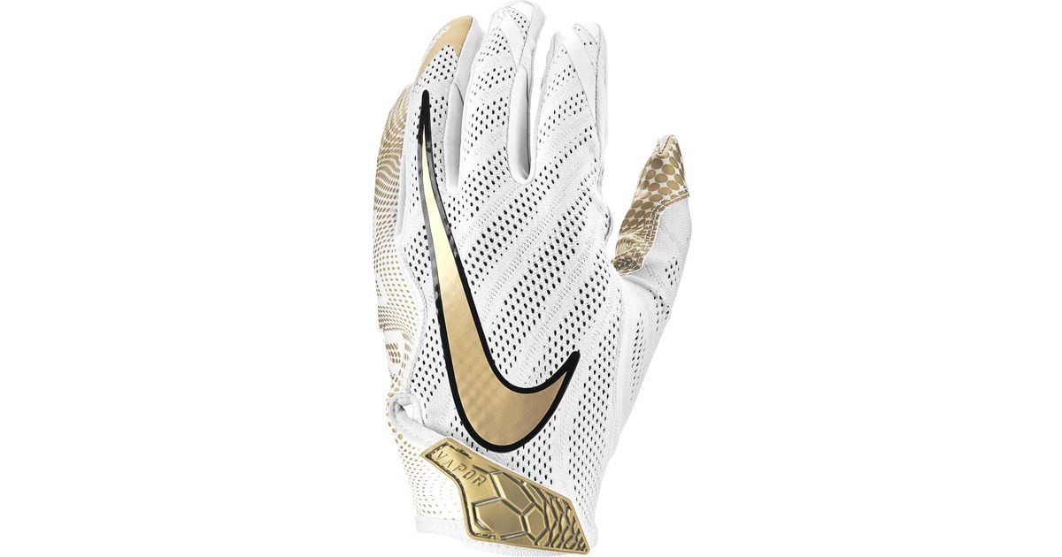 black and gold football gloves