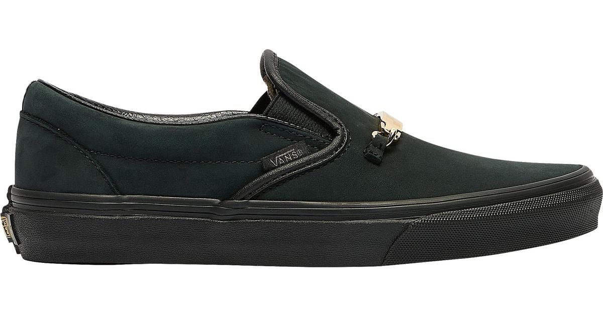 vans black loafers
