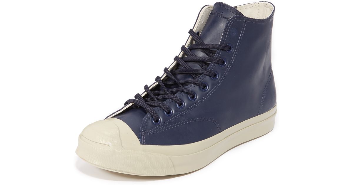 Converse Jack Purcell Signature Rubber High Top Sneakers in Brown for ...
