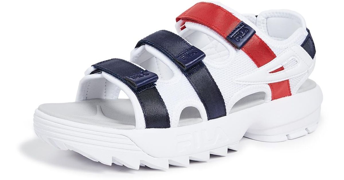 fila red sandals