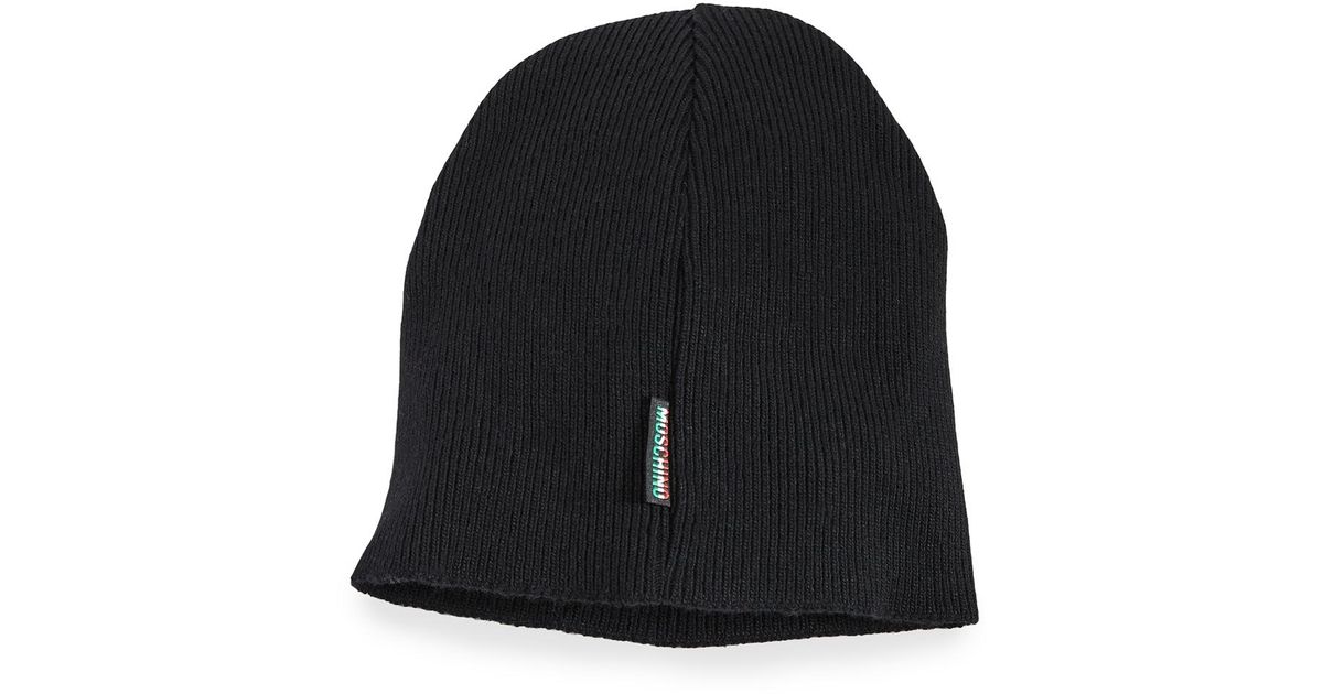 moschino logo beanie