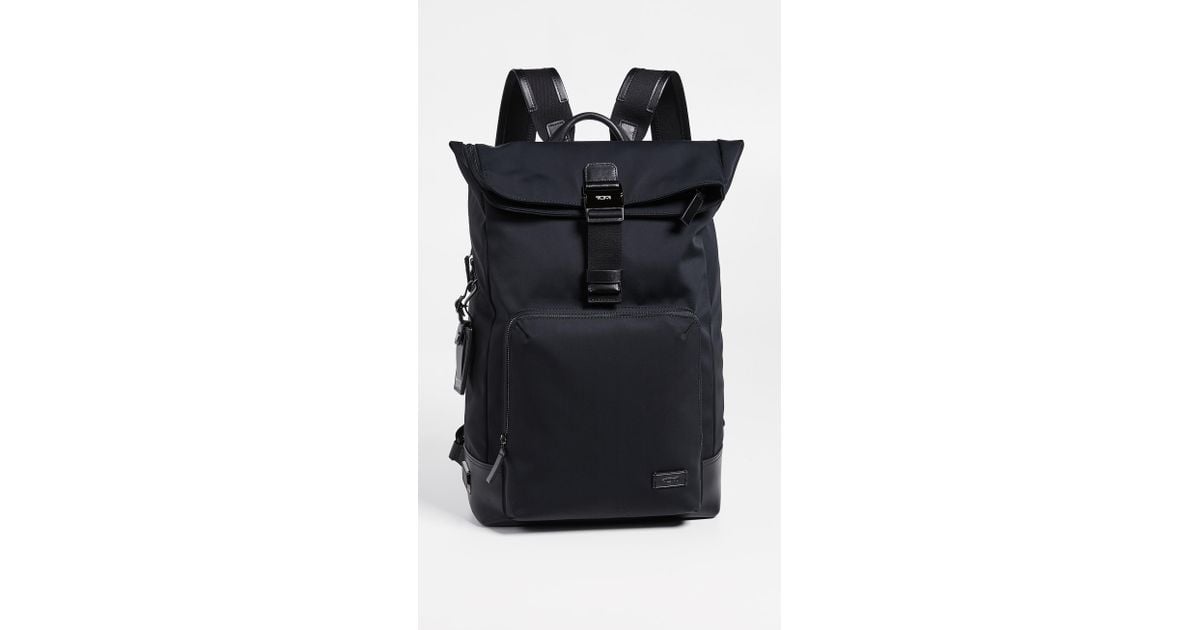 tumi harrison oak roll top backpack