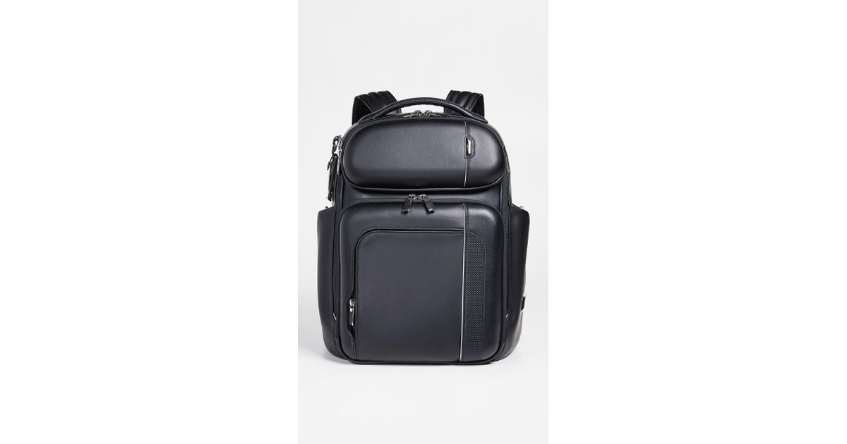 tumi barker backpack leather