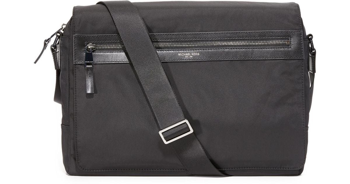 Lyst Michael Kors Kent Nylon Large Messenger Bag in Black for Men
