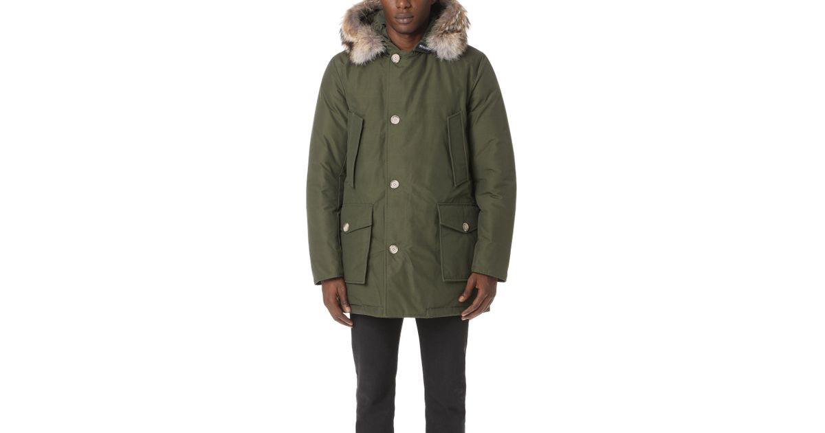 Woolrich Cotton Arctic Parka In Dark Green Green For Men Lyst
