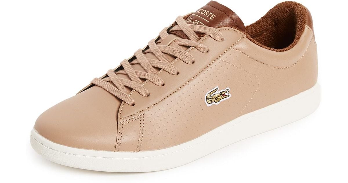 Lacoste Carnaby Evo Leather Sneakers in Light Tan/Brown (Brown) for Men -  Lyst