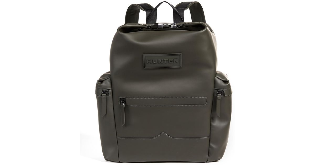 hunter rubberised leather backpack