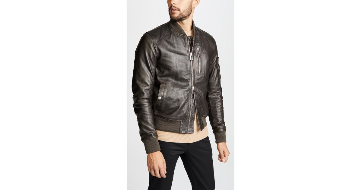 Belstaff Black Clenshaw Leather Jacket For Men