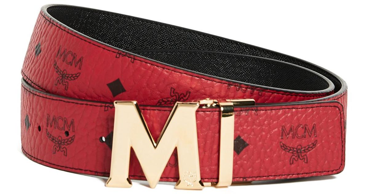 red mcm belt