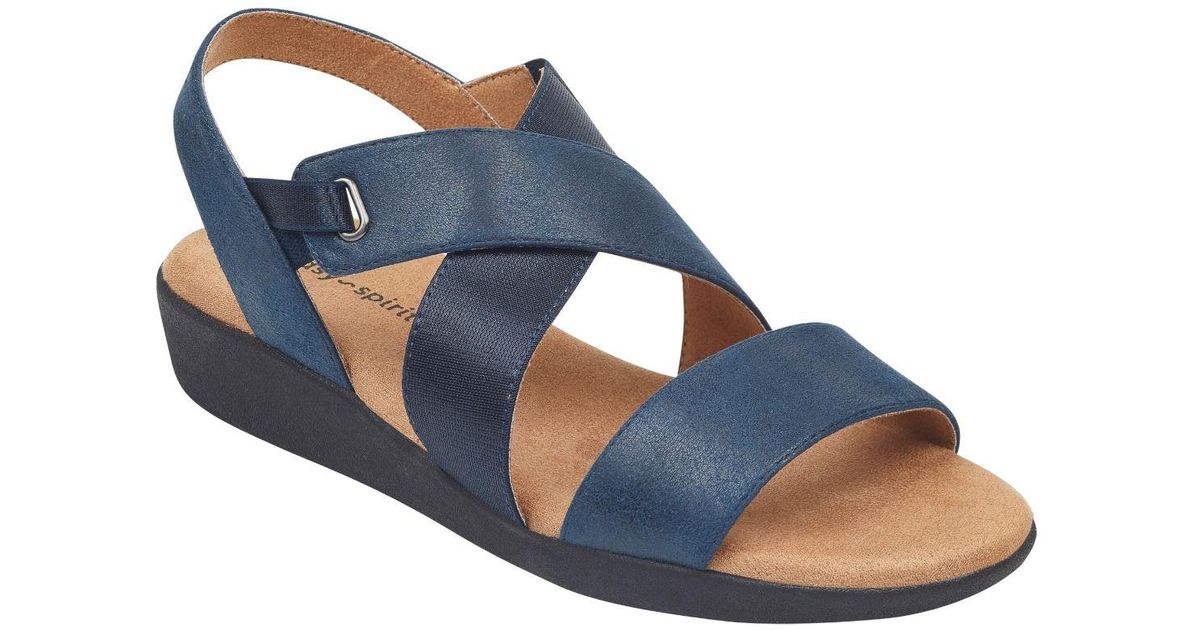 Easy Spirit Kalani Wedge Sandals in Black Lyst