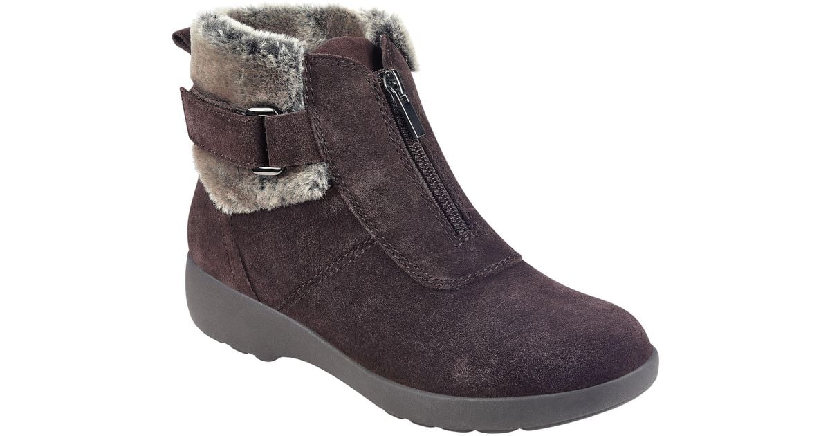 easy spirit kaymeen leather ankle booties