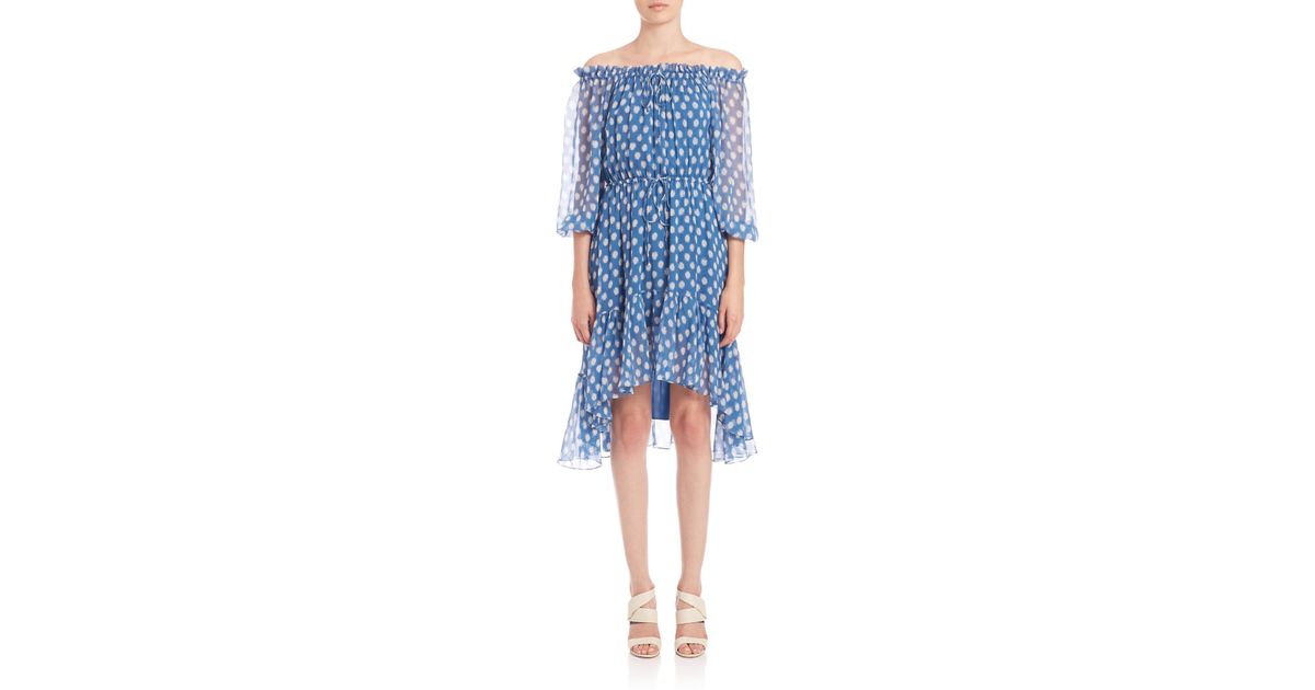 dvf off the shoulder dress