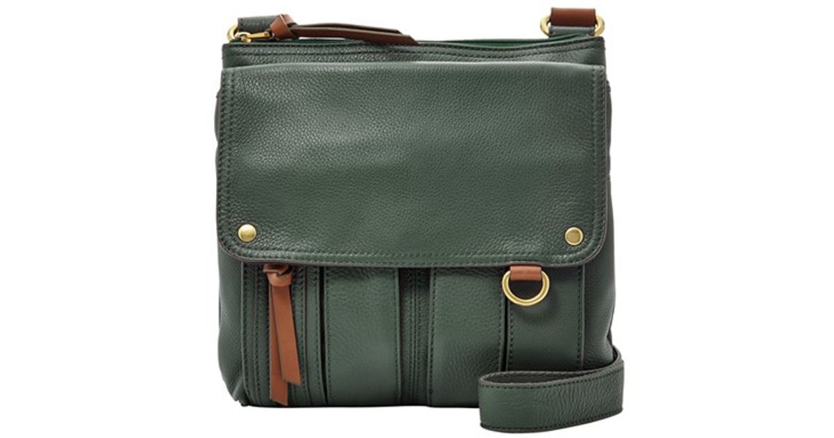 Fossil Green Morgan Traveler Crossbody Bag