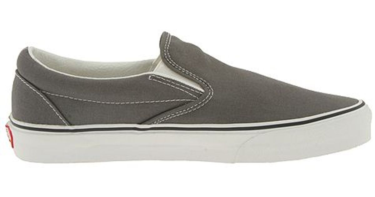Vans Classic Slip-on™ Core Classics in Gray (Charcoal (Canvas)) | Lyst