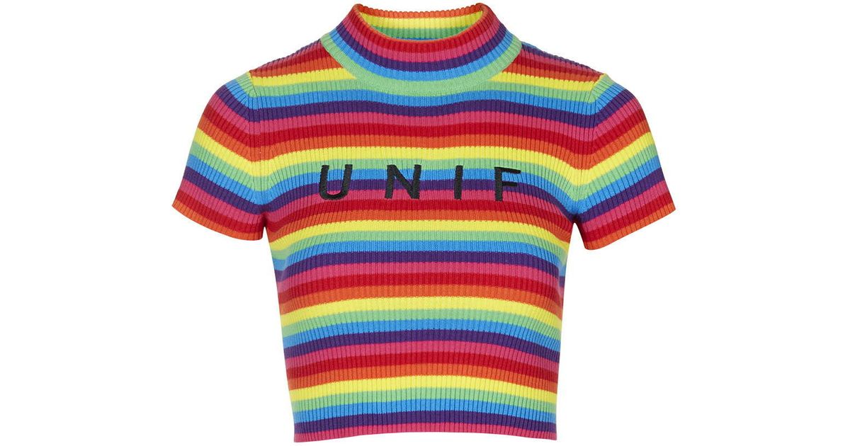 unif rainbow sweater
