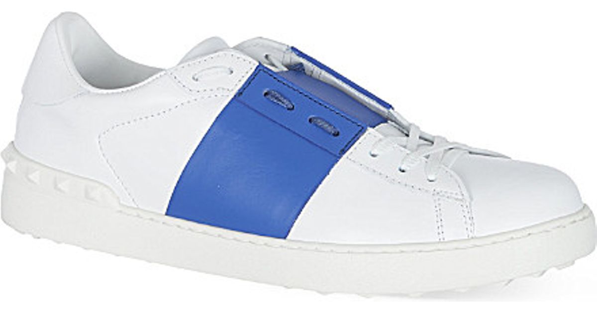 valentino sneakers blue stripe