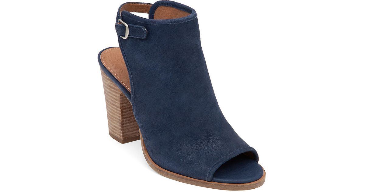 Lucky brand Lisza Leather Booties in Blue | Lyst
