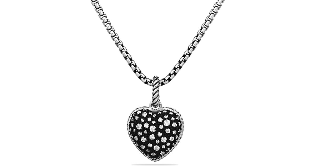 David Yurman Midnight Mélange Heart Pendant With Diamonds In David Yurman Midnight Mélange Heart Pendant With Diamonds In Metallic Lyst