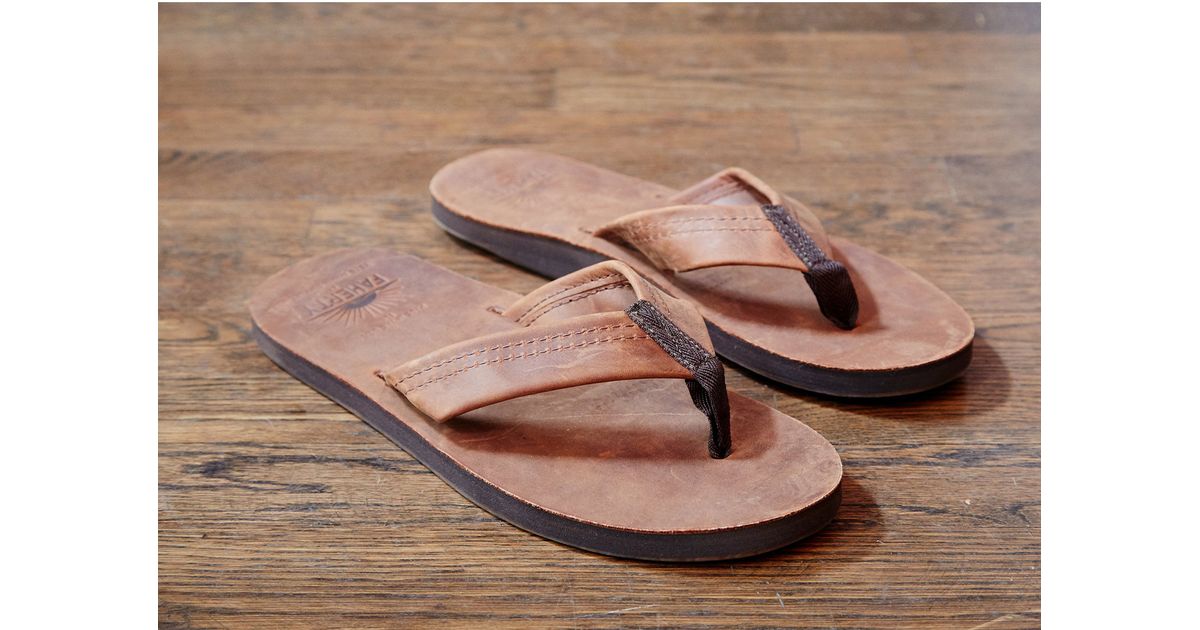 light brown flip flops