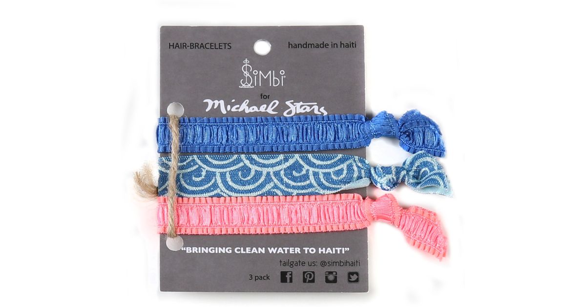 Michael Stars Simbi Hair Tie Bracelets In Blue Lyst