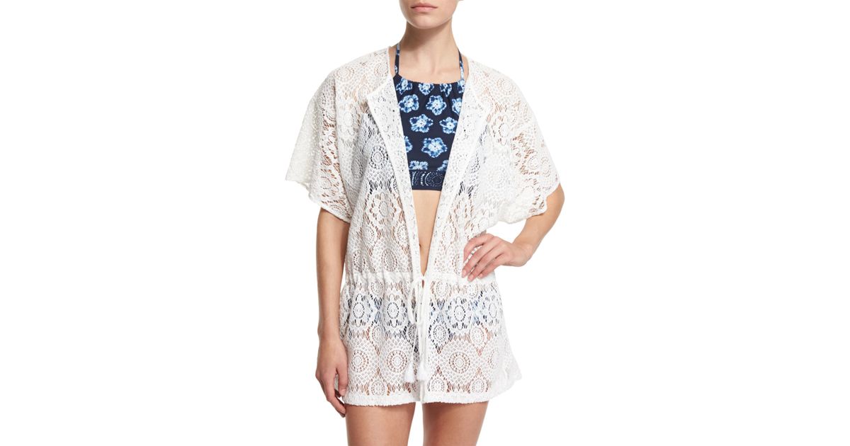 michael kors crochet tunic