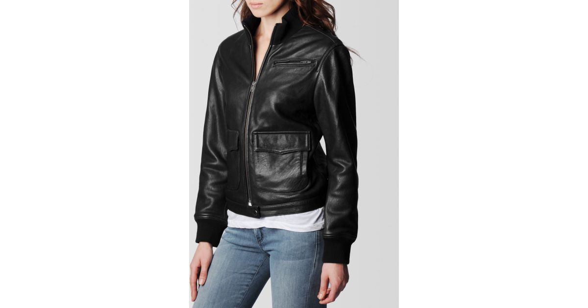 True Religion Er Womens Leather Jacket In Black Lyst