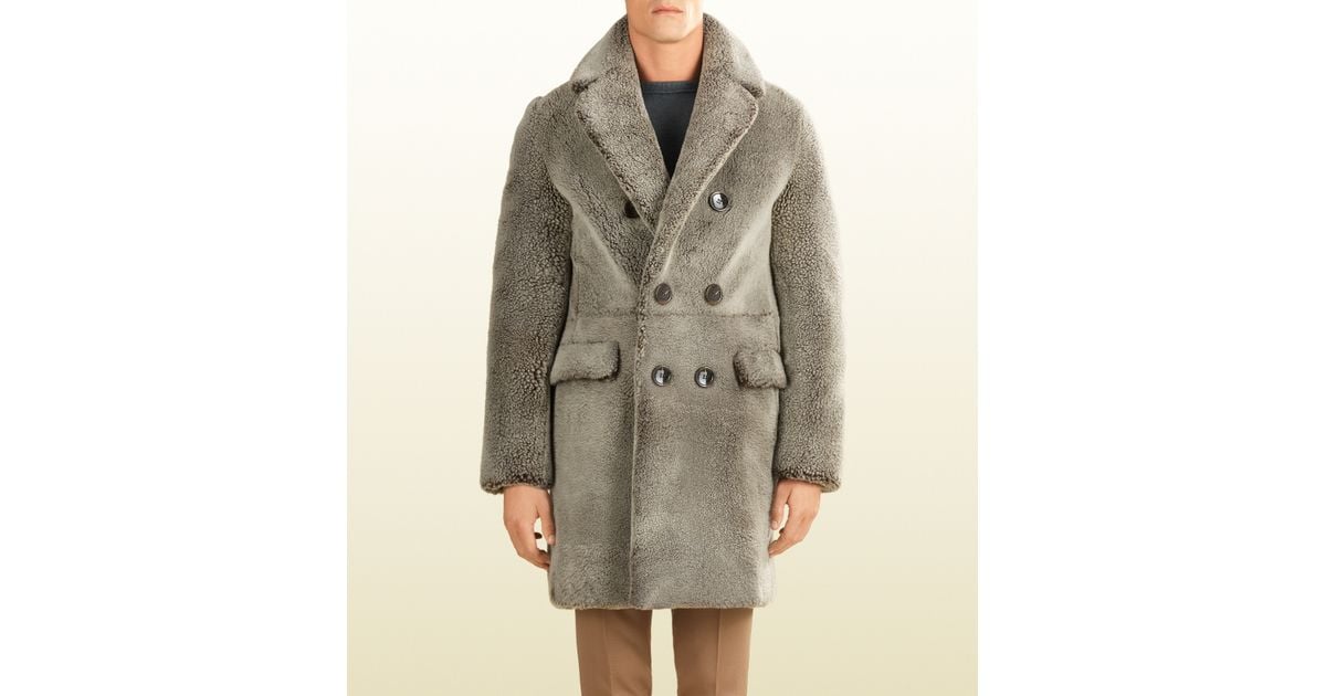 gucci sheepskin coat