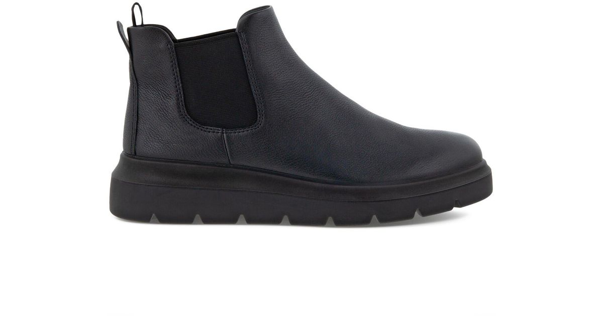 Ecco Rubber Nouvelle Chelsea Ankle Boot in Black | Lyst