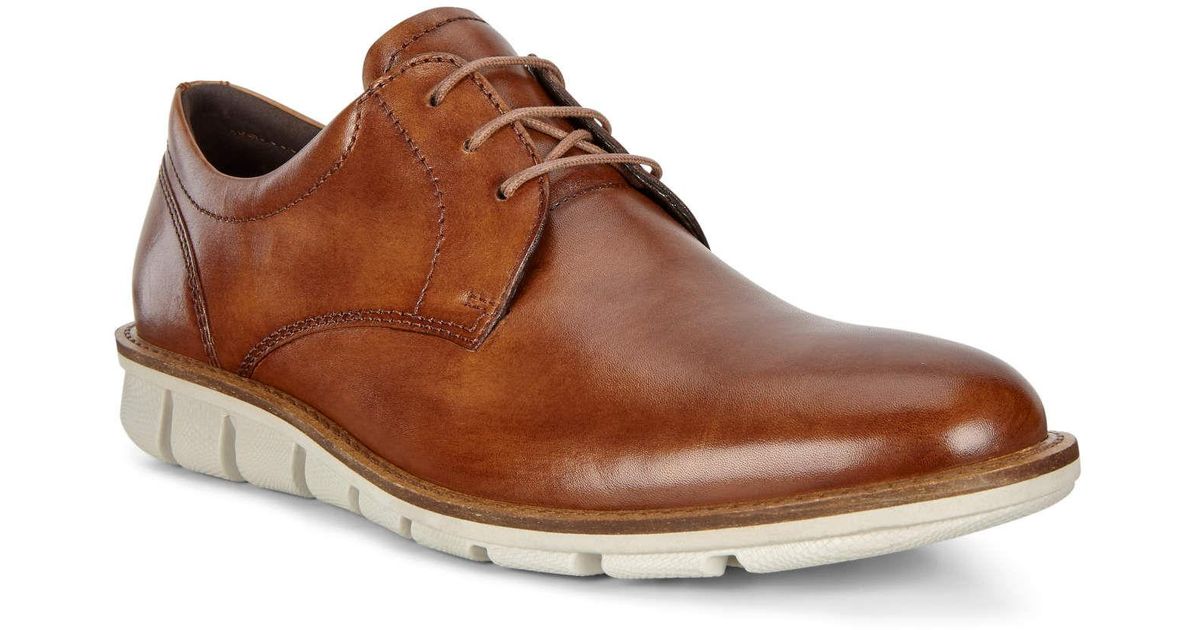 Ecco Jeremy Plain-toe Derby Shoe in Brown for Men | Lyst