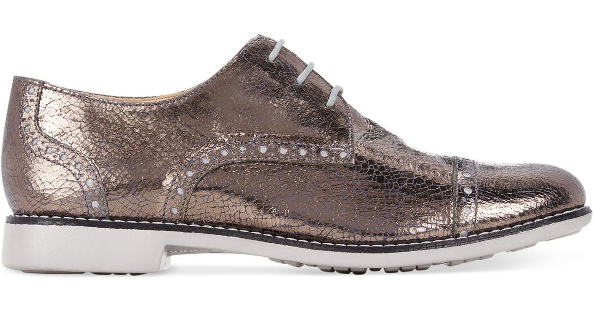 cole haan metallic oxfords