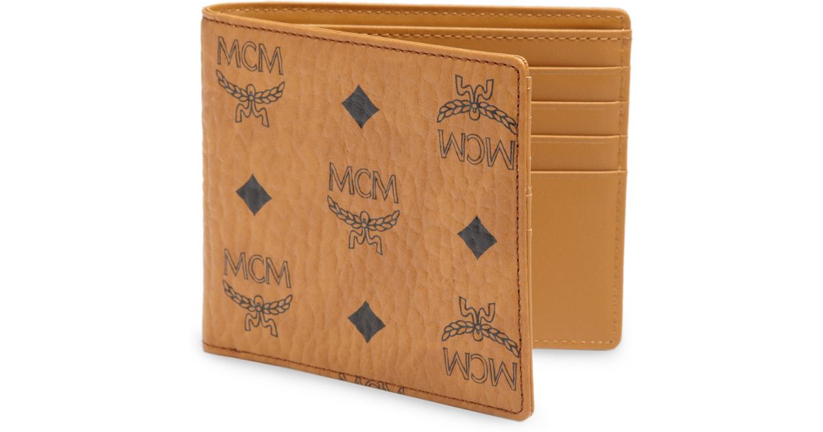 mcm wallet cognac