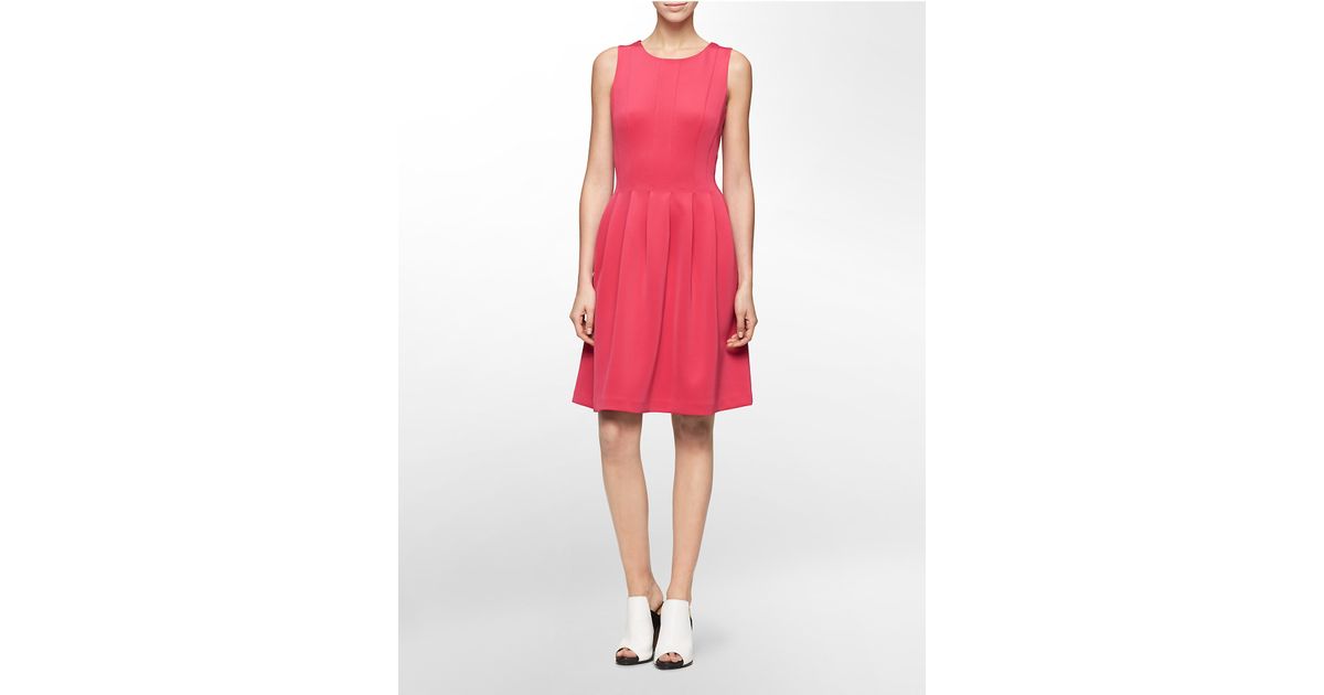 calvin klein pink sleeveless dress