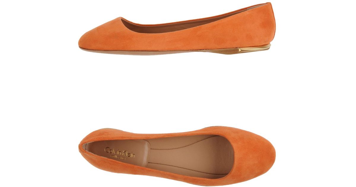 calvin klein leather flats